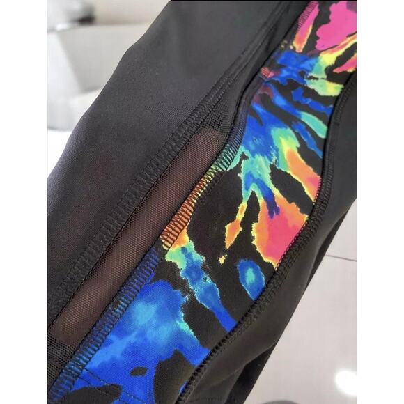 NWT - Pink Victoria's Secret Black Rainbow Tie-Dye Leggings Size: S|P - Picture 5 of 5